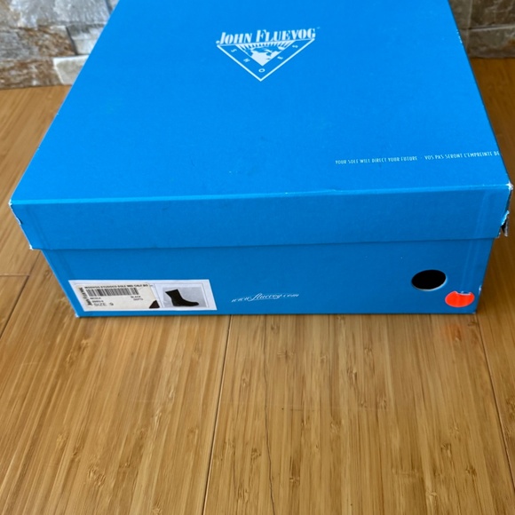 John Fluevog Nicola Black Leather Mid-Shin Boots - Picture 15 of 16